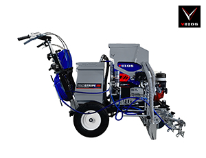 vezos walk behind line striper PROSTRIPE 300 - 2 paint guns - paint hopper - gravity bead hopper