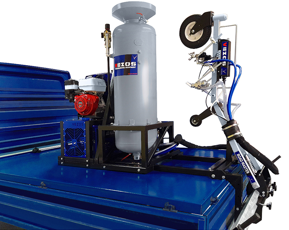 truck mounted road marking kit vezos roadmaster 2.5 - line striping truck - road marking truck