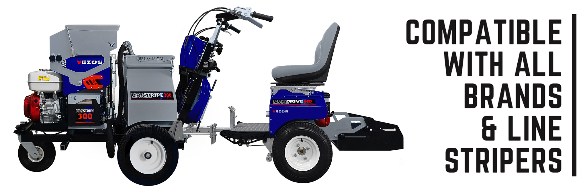 ride-on line striper driver vezos prodrive hd