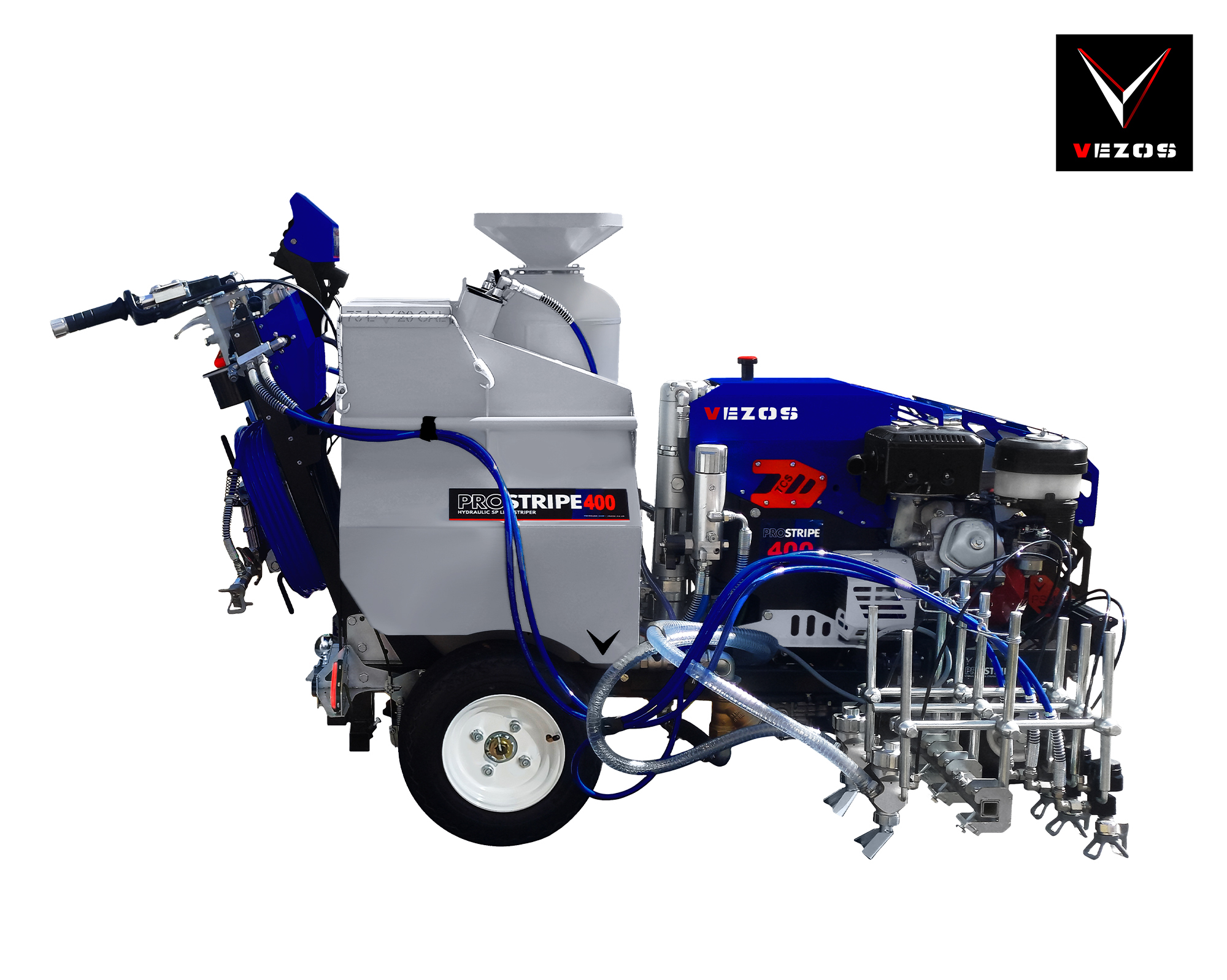 automatic self propelled line striper vezos prostripe 400 - 3 paint gun