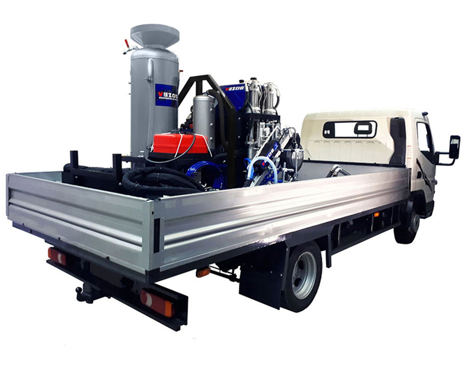 truck mounted road marking kit vezos roadmaster 10 - line striping truck - dual color road marking