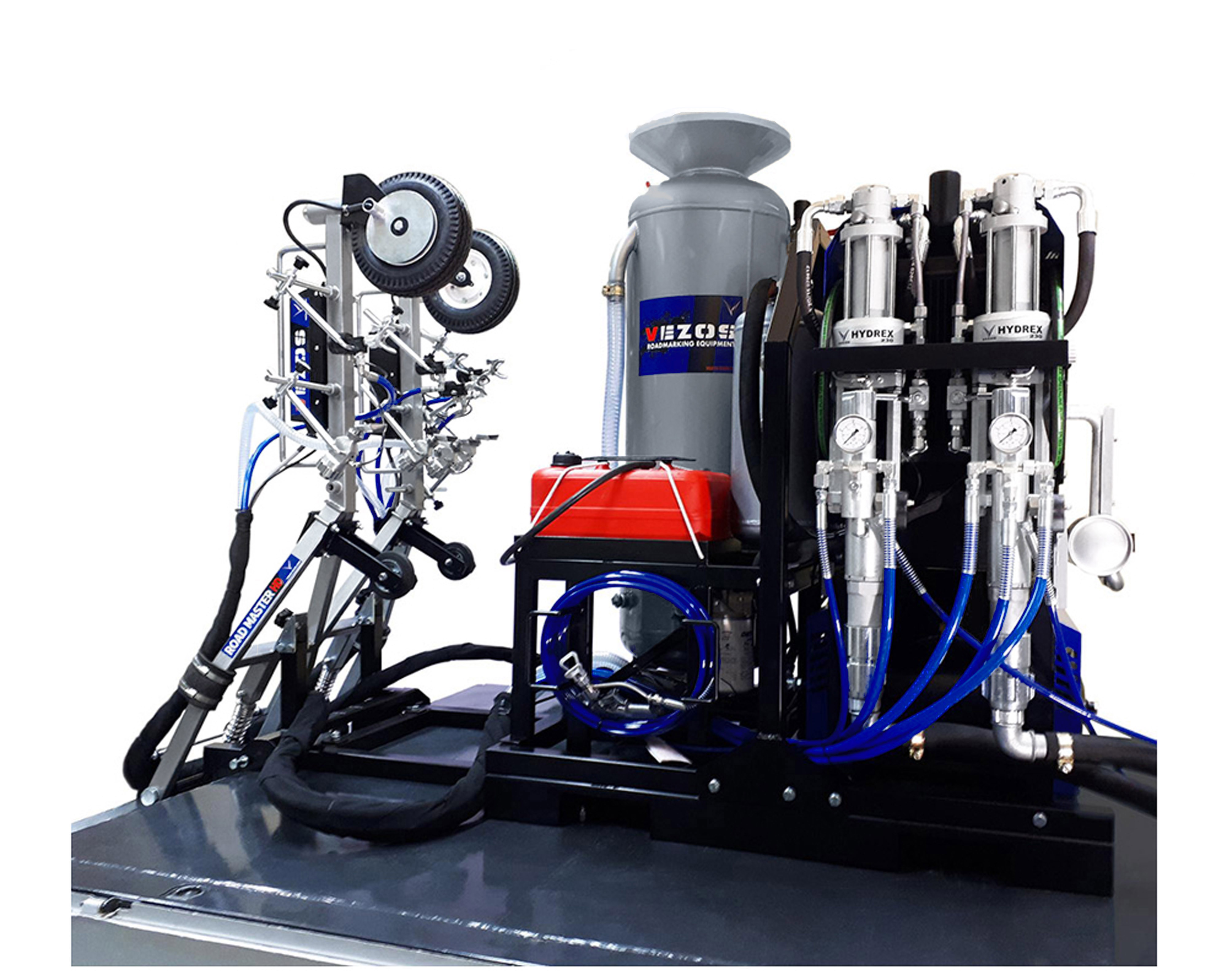 truck mounted road marking kit vezos roadmaster 10 - line striping truck - dual color road marking