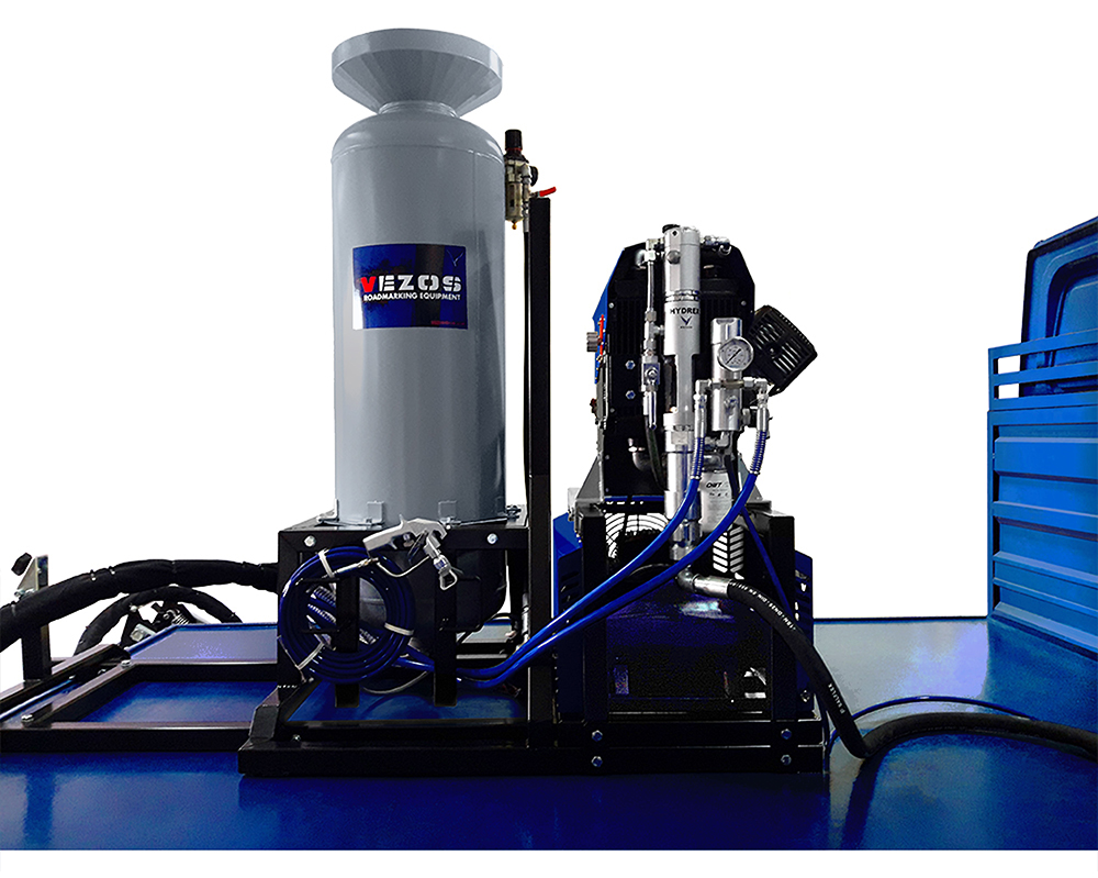 truck mounted road marking kit vezos roadmaster 2.5 - line striping truck - road marking truck