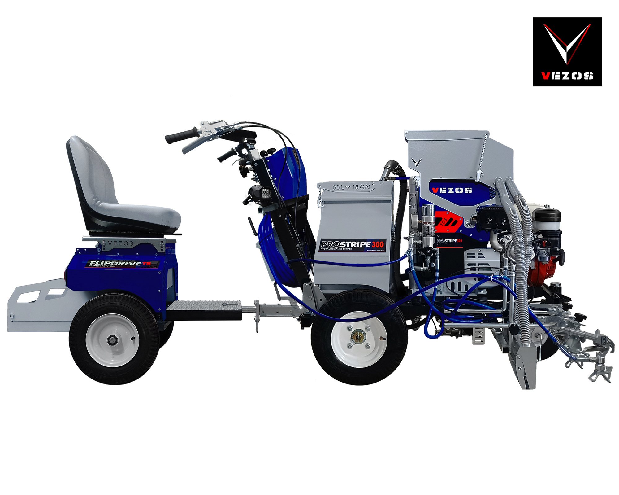 self propelled line striper vezos prostripe 300 with rider seat