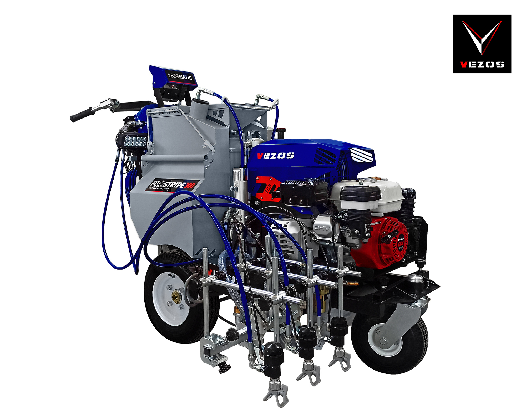 Walk Behind Line Striper PROSTRIPE 300 WB AUTO - Paint Hopper - Pressurized Bead System