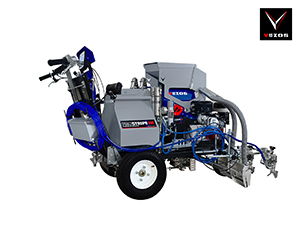 vezos self propelled line striper PROSTRIPE 300 SP DC - 2 paint guns - gravity bead system - double paint hopper